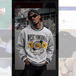 Vintage West Virginia University Artex Jostens Sweatshirt 90s Spellout Seal
